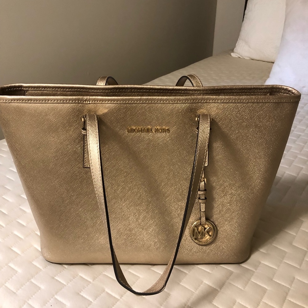 Michael Kors, tote bag, Rose/golden colour;